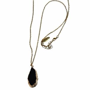 Plunder Elegant Gold and Black Pendant Necklace